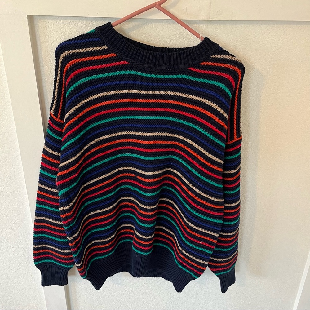 Vintage Hathaway Men's Large Striped Crewneck Sweater